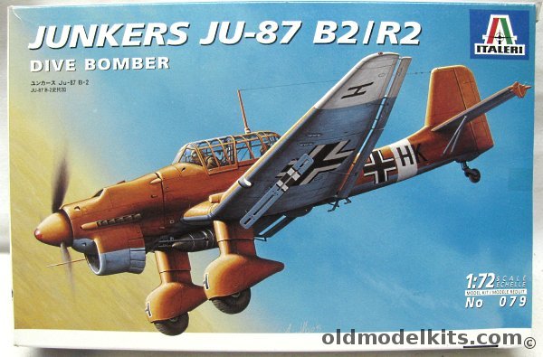 Italeri 1/72 Junkers Ju-87 B2/R2 Stuka - III/St.G2 Russian 1942 or III/St.G1 North Africa 1942, 079 plastic model kit
